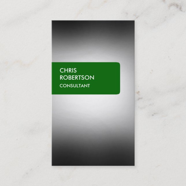 Green Gray Light Attractive Business Card (Front)