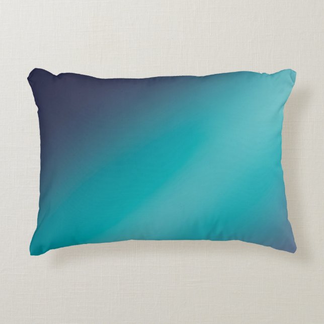 Green Gray  moonlight ombre Accent Pillow (Front)