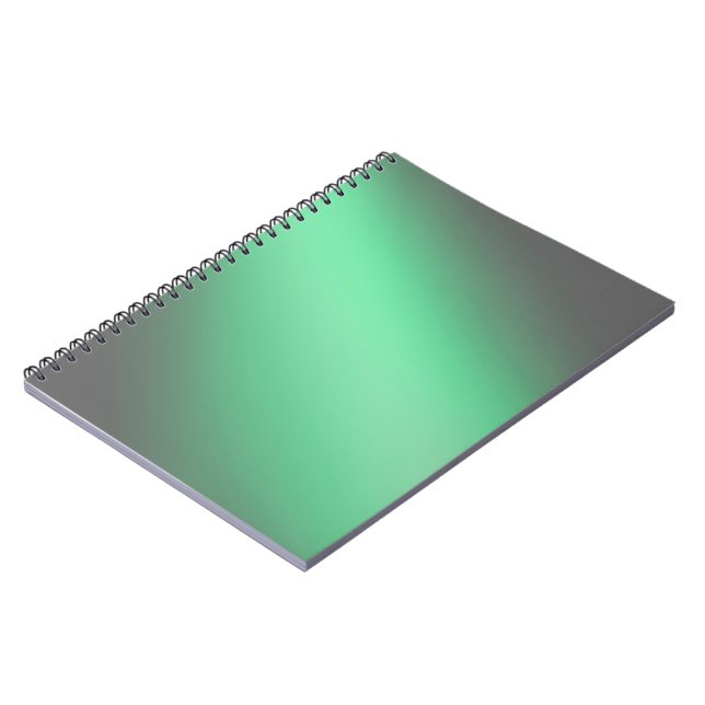 Green Gray moonlight ombre effect  Notebook (Left Side)