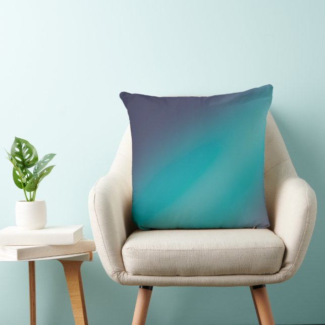 Green gray  ombre moonlight  throw pillow (Chair)