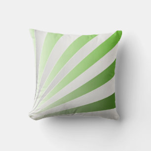 green gray rays pillow