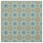 Green Gray Teal Blue Ochre Hip Orient Bali Art Fabric