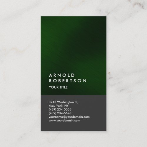 Green Gray Trend Modern Professional Business Card