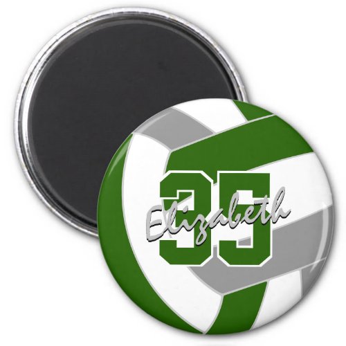 green gray volleyball team colors gifts magnet