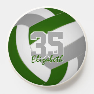 green gray volleyball team colors w her name PopSocket