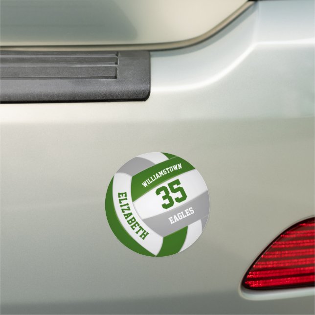 green gray volleyball team pride teens locker or car magnet (In Situ)
