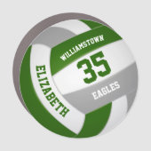 green gray volleyball team pride teens locker or car magnet (Front)