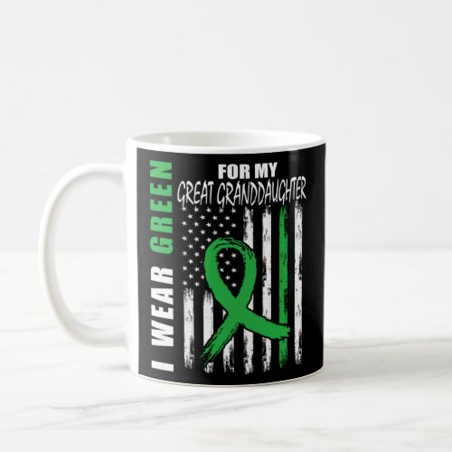 Green Great Granddaughter Kidney Disease Awareness Coffee Mug