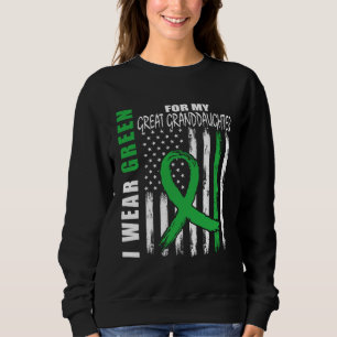 Green Great Granddaughter Kidney Disease Awareness Sweatshirt