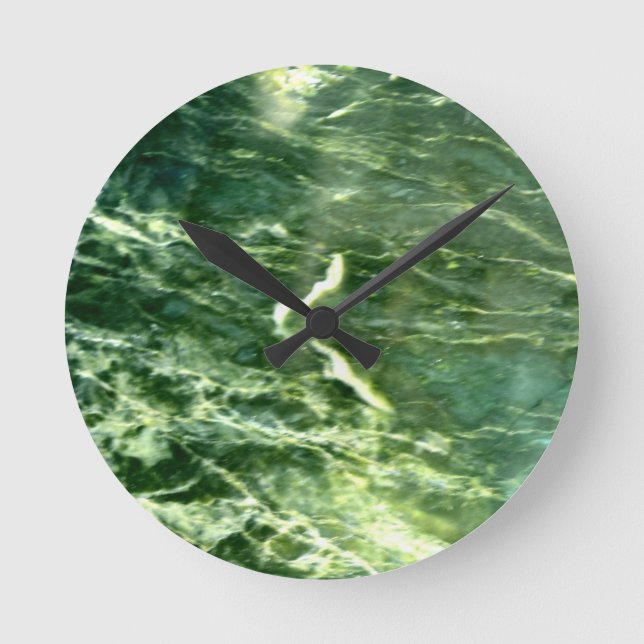 Green Green Alpi Marble Round Clock (Front)