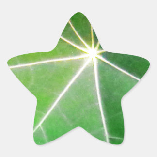 GREEN GREEN LEAF fresh healthy gift Star Sticker