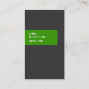 Green Grey Attractive Charming Business Card