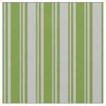 [ Thumbnail: Green & Grey Colored Striped/Lined Pattern Fabric ]