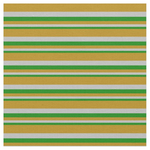 Green, Grey & Dark Goldenrod Pattern Fabric