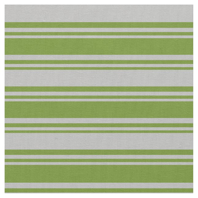 Green & Grey Lined Pattern Fabric (Close Up)