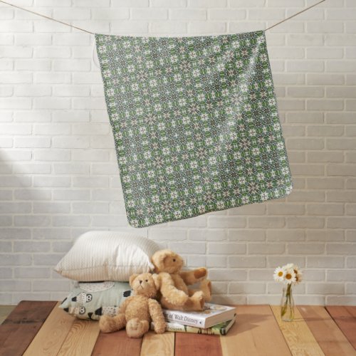 Green  Grey Modern Celtic Pattern Baby Blanket