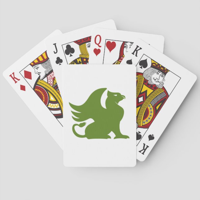 Green Griffin Poker Cards (Back)