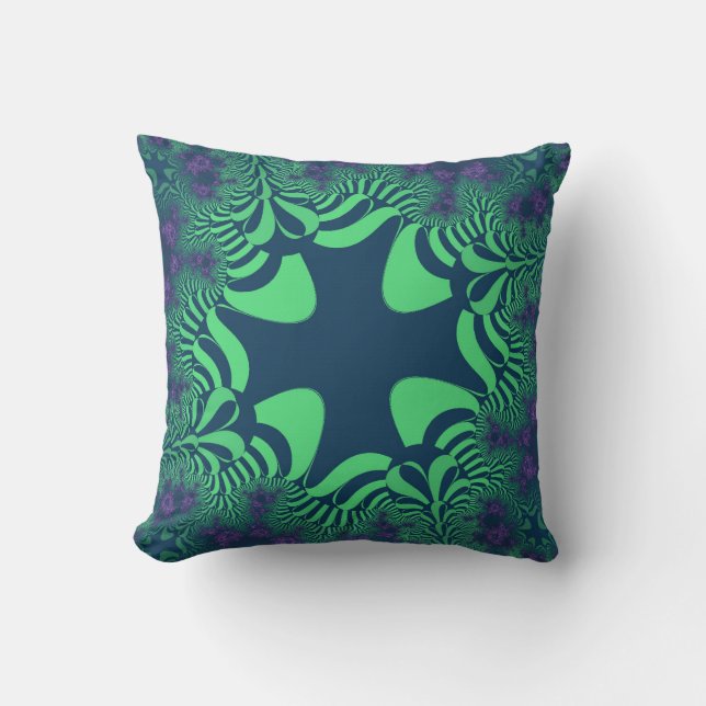 Green Grove Cross Throw Pillow (Front)