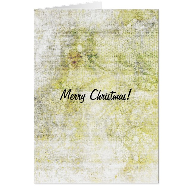 Green Grunge Abstract Christmas Cards (Front)