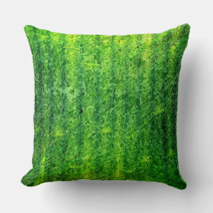 Green Grunge Background Throw Pillow