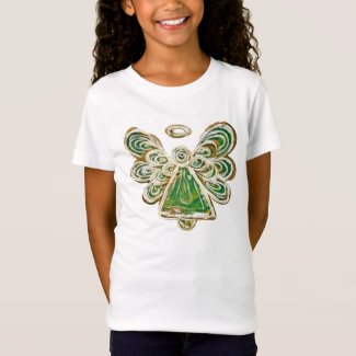 Green Guardian Angel Art Custom Holiday Shirt