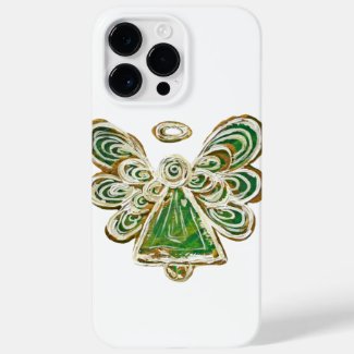 Green Guardian Angel Art Custom iPhone Case