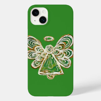 Green Guardian Angel Art Custom iPhone Case