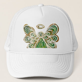 Green Guardian Angel Custom Art Hat or Cap