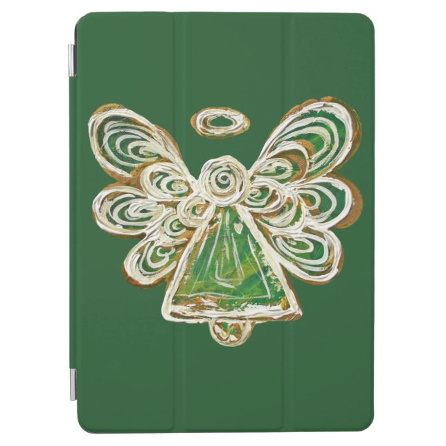 Green Guardian Angel Custom Electronics iPad Case (Front)