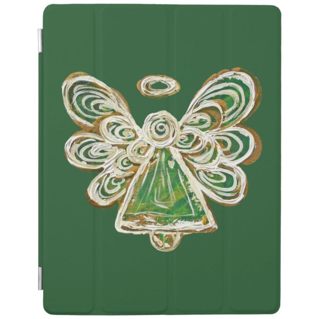Green Guardian Angel Custom Electronics iPad Case (Front)