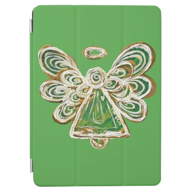 Green Guardian Angel Custom Electronics iPad Case (Front)