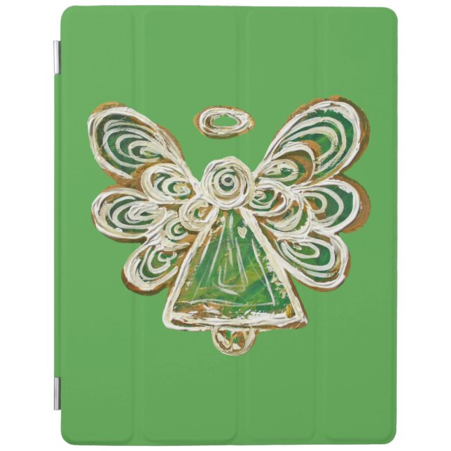 Green Guardian Angel Custom Electronics iPad Case (Front)