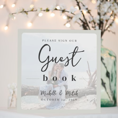 Green Guest Book Botanical Wedding Sign