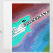 Green Guitar paper card (Front/Back)