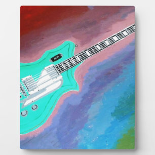 Green Guitar Plaque
