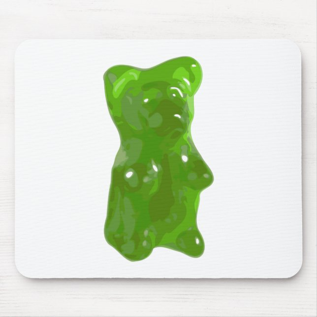 Green Gummy Bear Candy Mouse Pad (Front)
