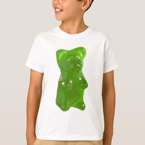 Green Gummy Bear Candy T_Shirt
