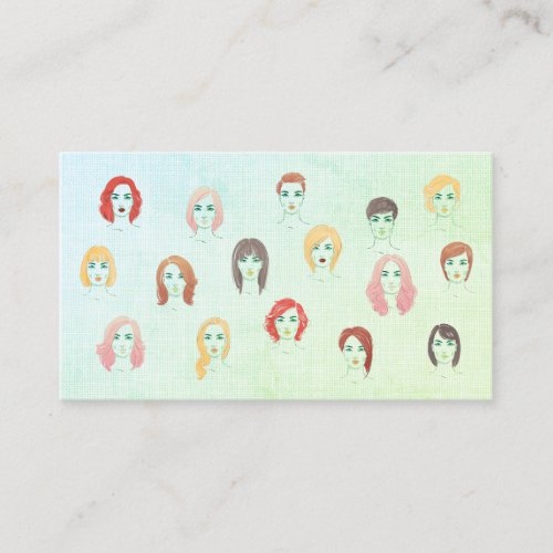 Green Hair Color Specialist Business Card