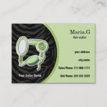 green Hair Salon businesscards Appointment Card