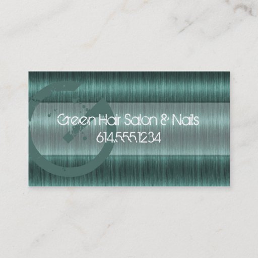 Customizable Green Hair Salon Stylist Beautician Business Cards