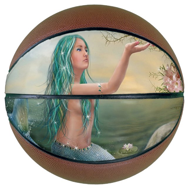 green haired mermaid basketball (Front)