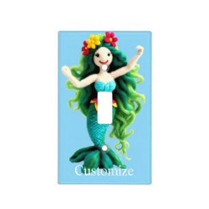 Green-haired Mermaid Thunder_Cove Light Switch Cover