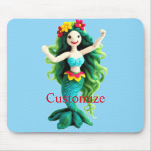 Green-haired Mermaid Thunder_Cove Mouse Pad