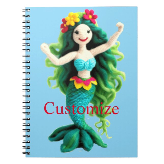 Green-haired Mermaid Thunder_Cove Notebook (Front)