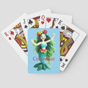 Green-haired Mermaid Thunder_Cove Poker Cards