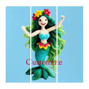 Green-haired Mermaid Thunder_Cove Triptych