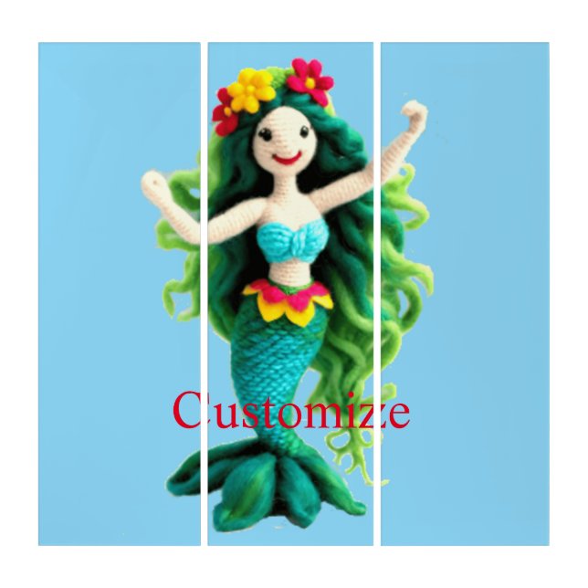 Green-haired Mermaid Thunder_Cove Triptych (Front)