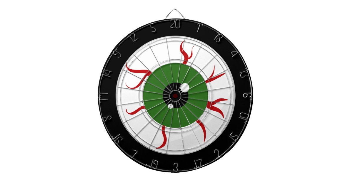 Green Halloween Eyeball Dartboard Zazzle