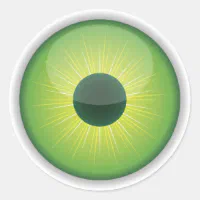 Green Halloween Eyeball Stickers, Zazzle