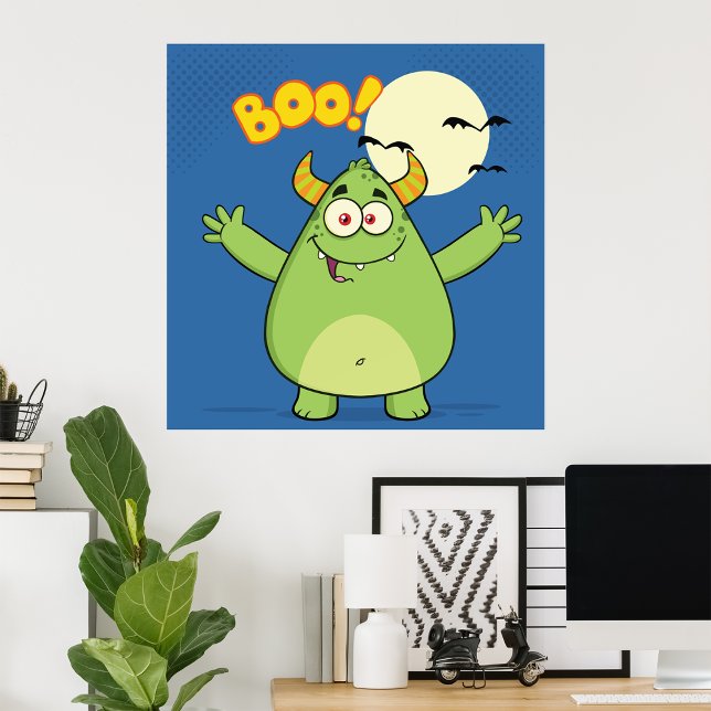 Green Halloween Monster Poster (Creator Uploaded)